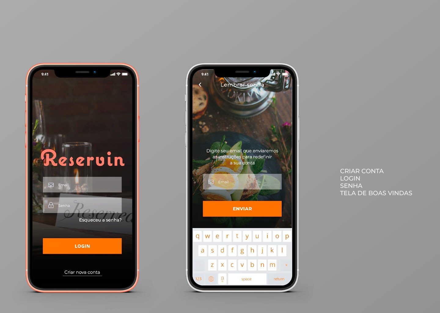 Reservin: login e recupero password